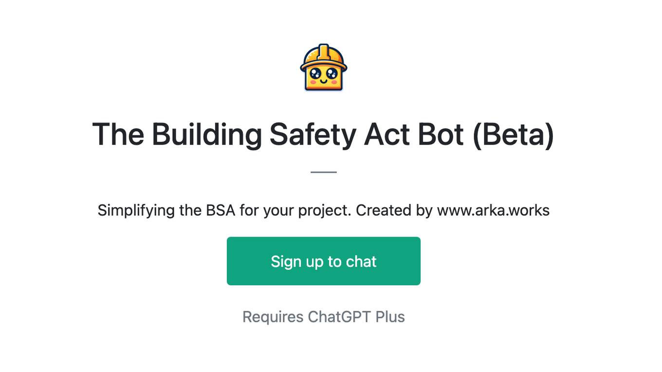 The Building Safety Act Bot (Beta) Screenshot