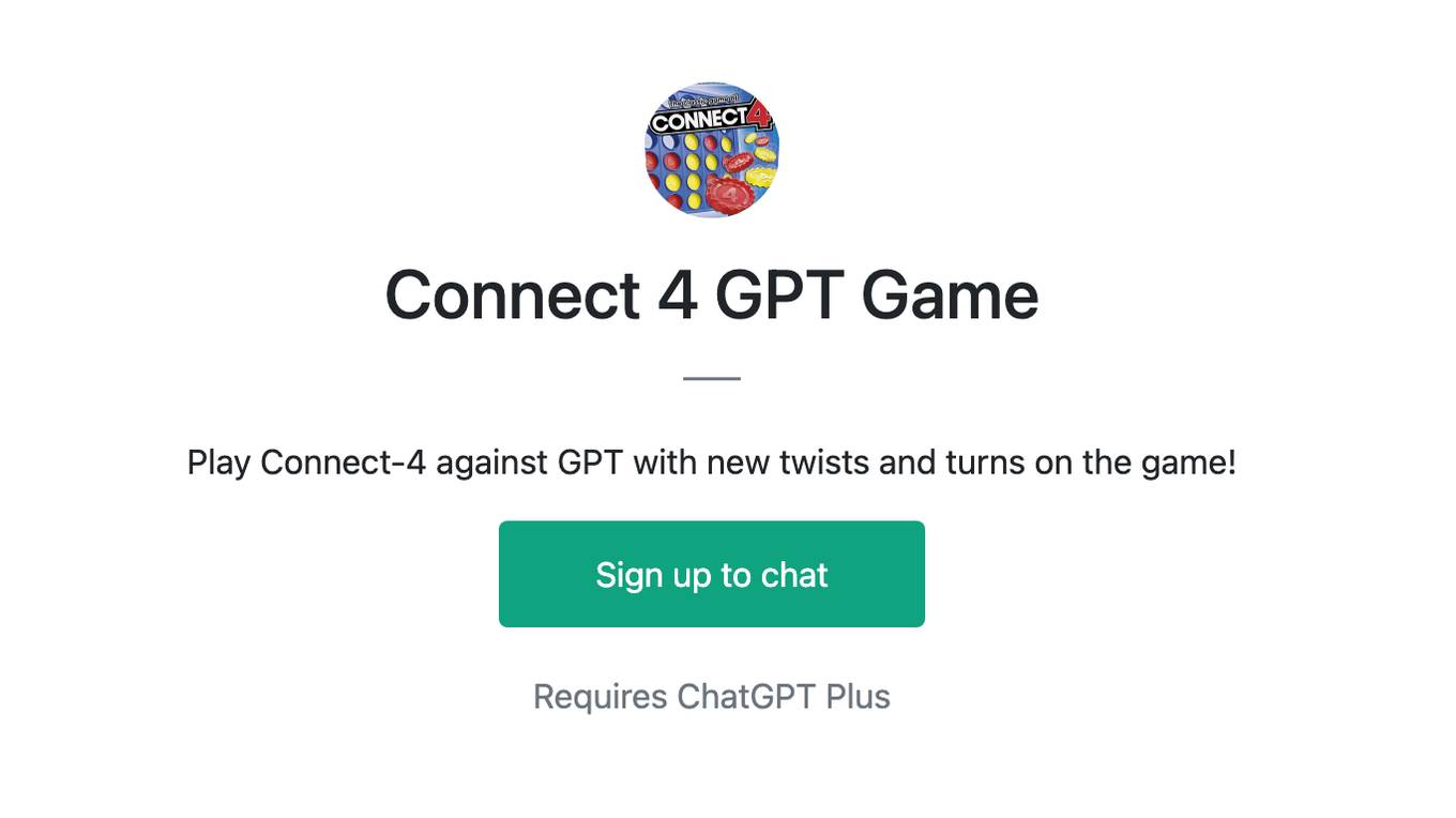 Connect 4 GPT Game Screenshot