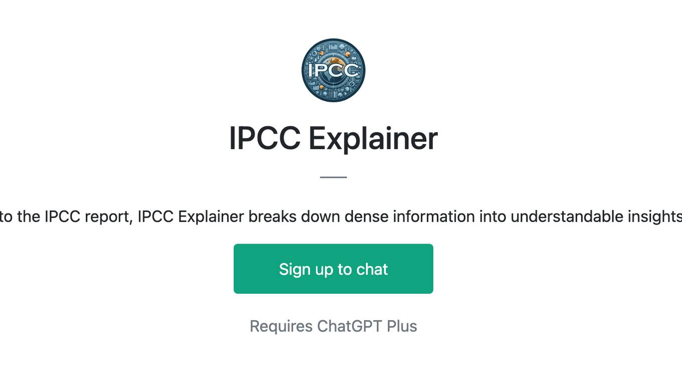 IPCC Explainer Screenshot