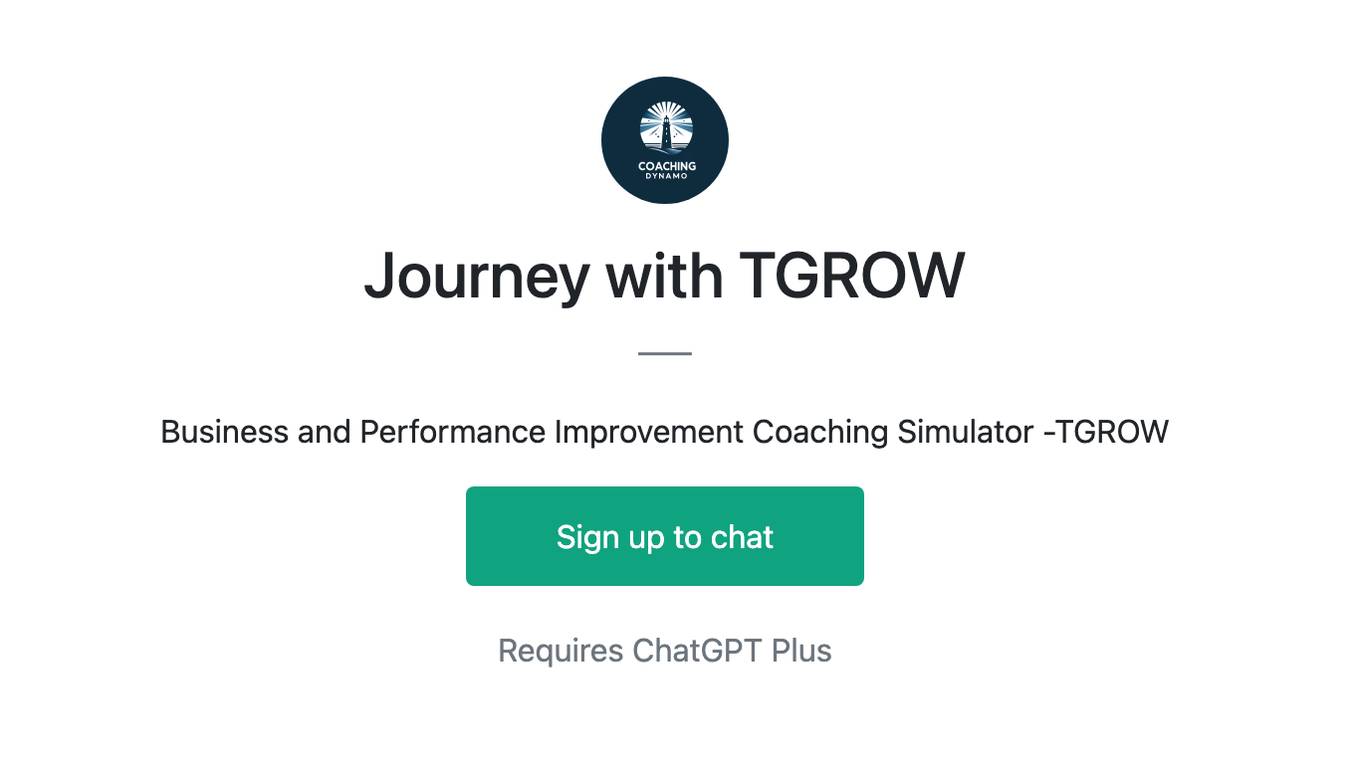 Journey with TGROW Screenshot