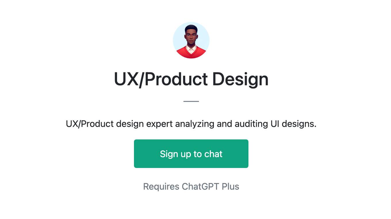 UX/Product Design Screenshot