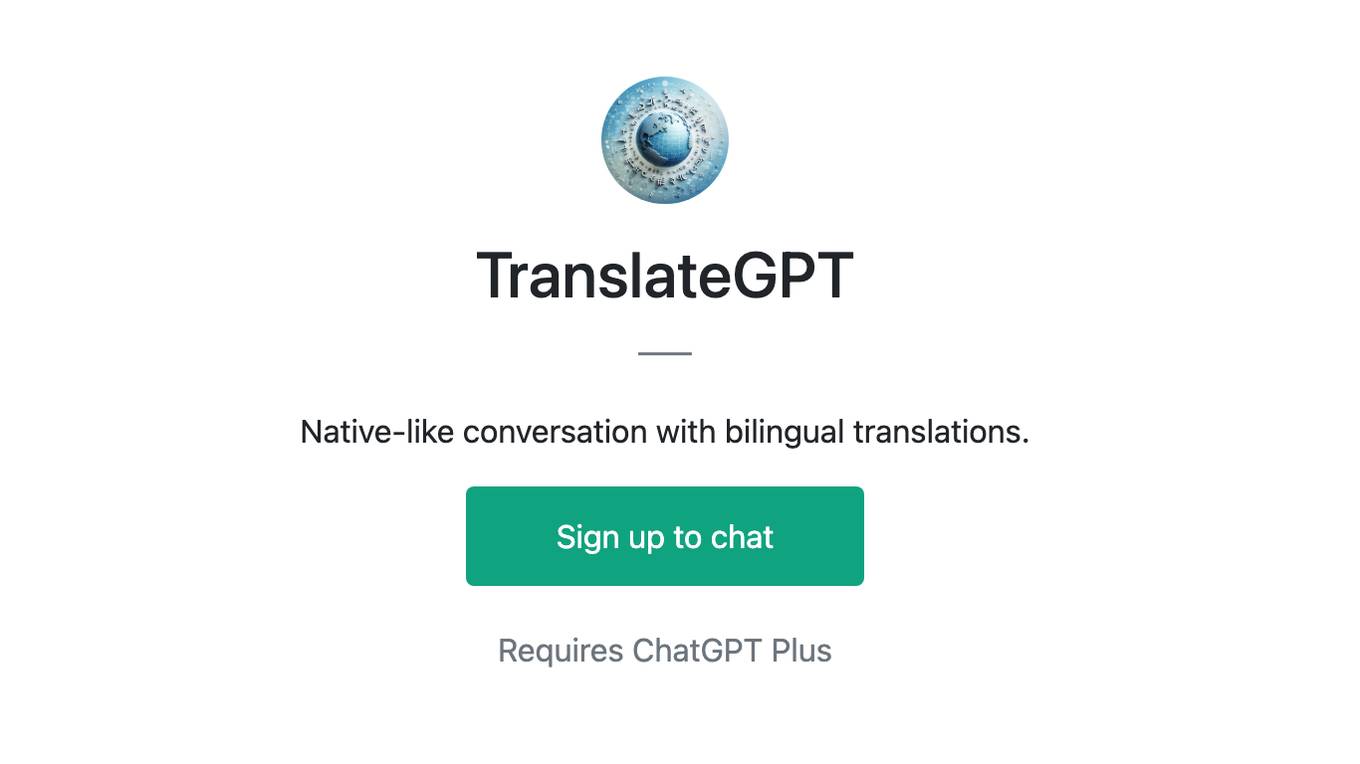 TranslateGPT Screenshot