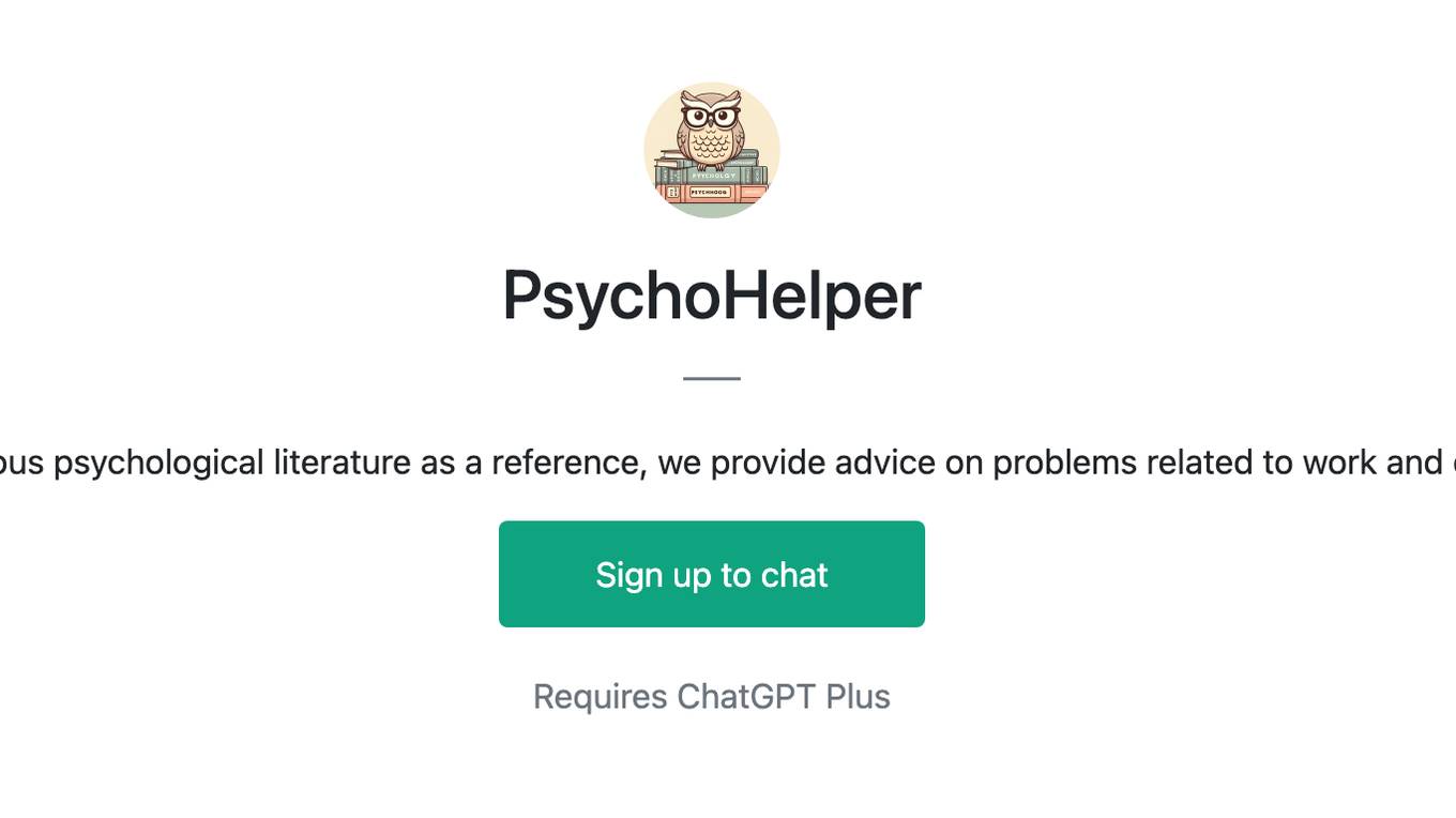 PsychoHelper Screenshot