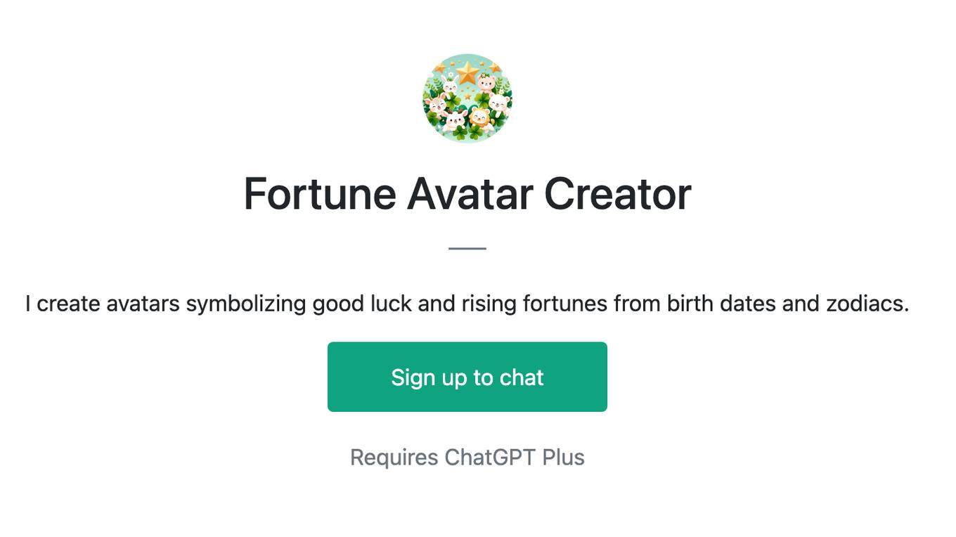 Fortune Avatar Creator Screenshot