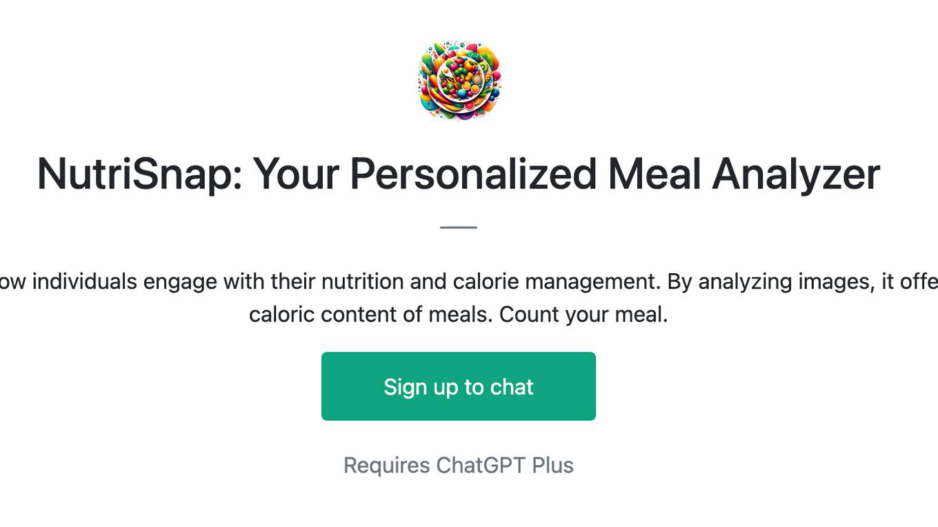 NutriSnap: Your Personalized Meal Analyzer Screenshot