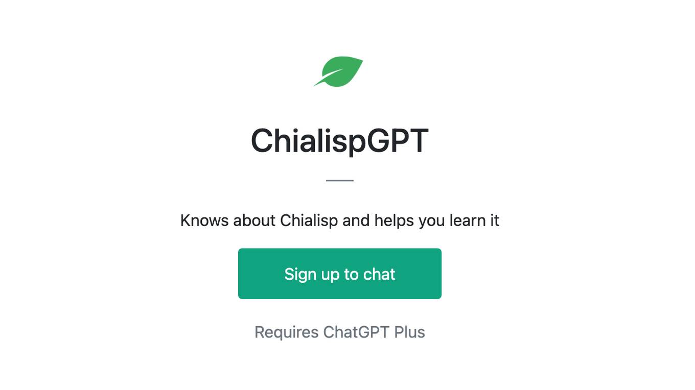 ChialispGPT Screenshot