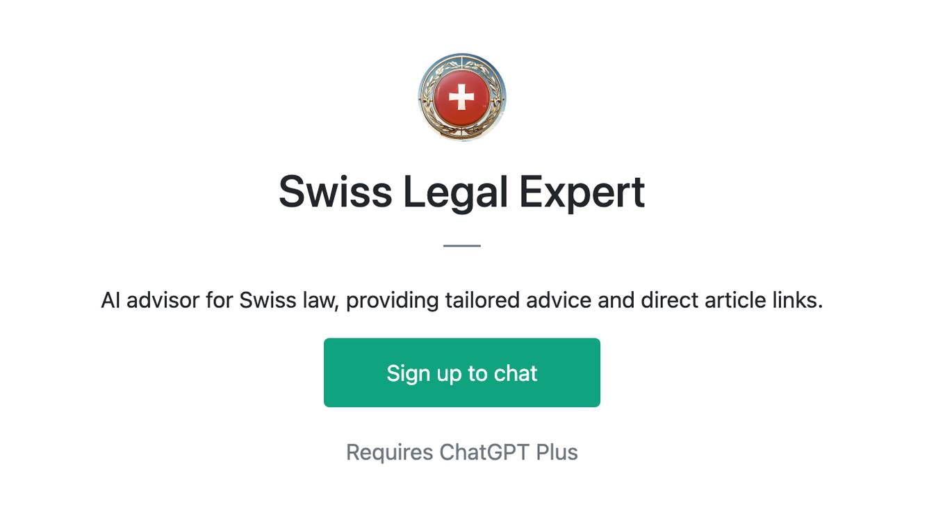 Swiss Legal Expert Screenshot