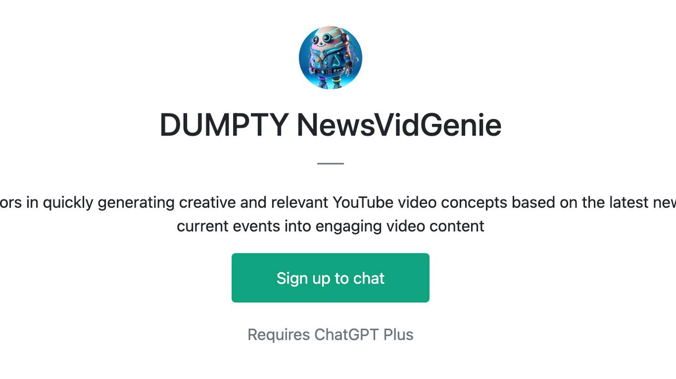 DUMPTY NewsVidGenie Screenshot