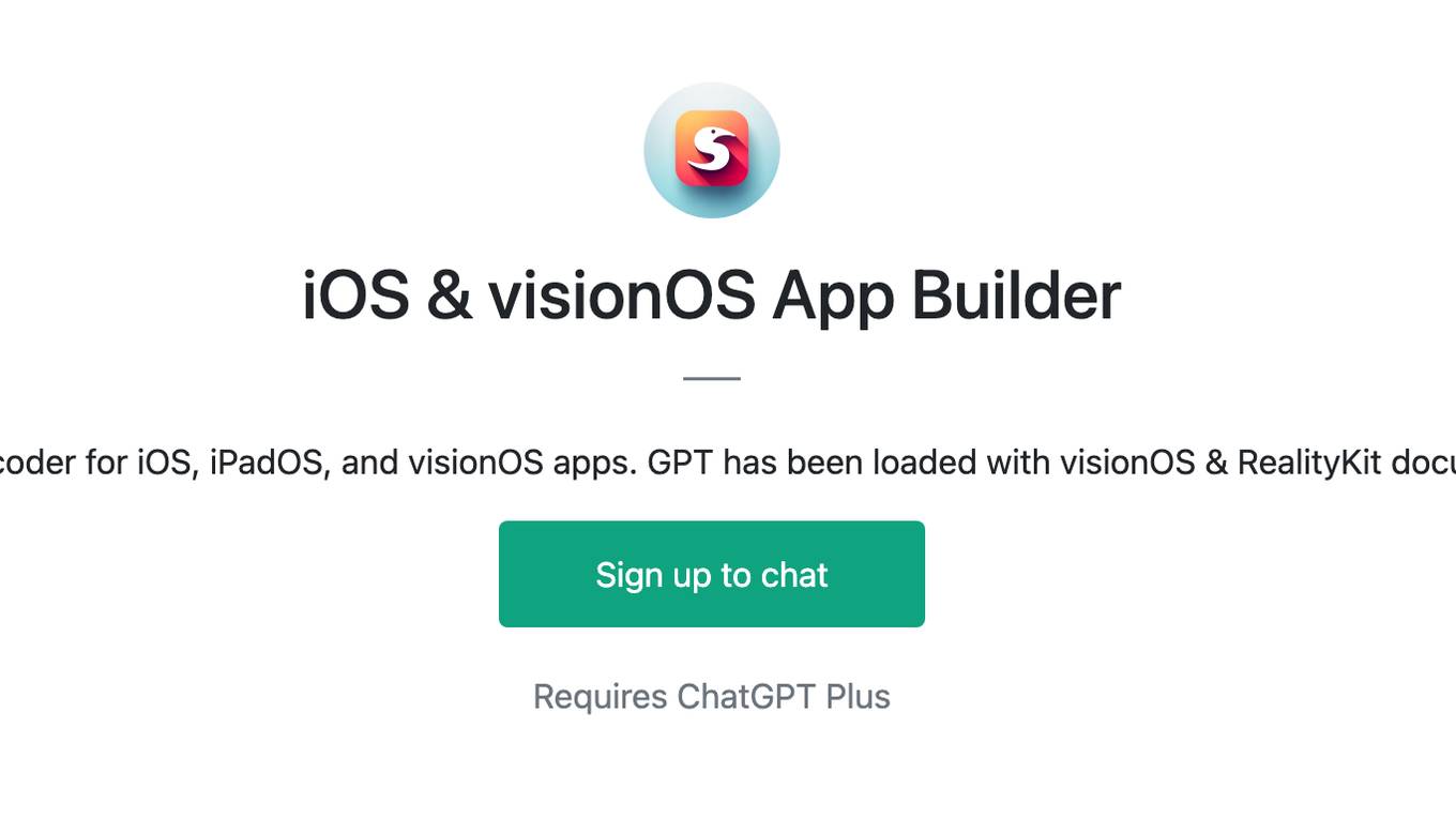 iOS & visionOS App Builder Screenshot