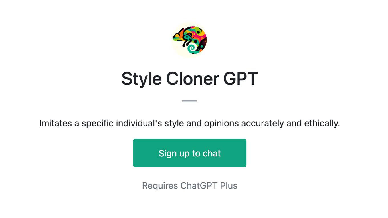 Style Cloner GPT Screenshot