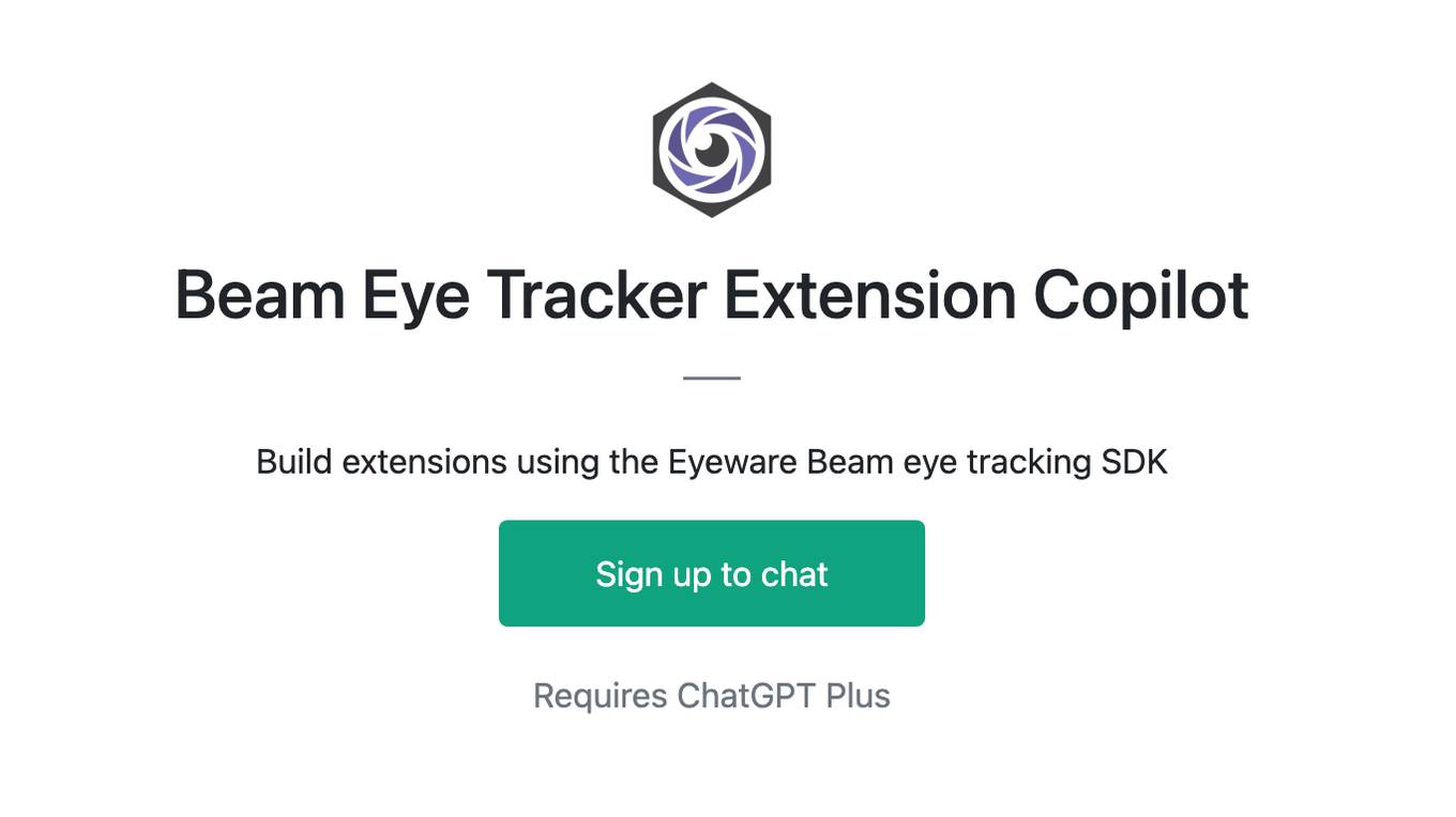 Beam Eye Tracker Extension Copilot Screenshot