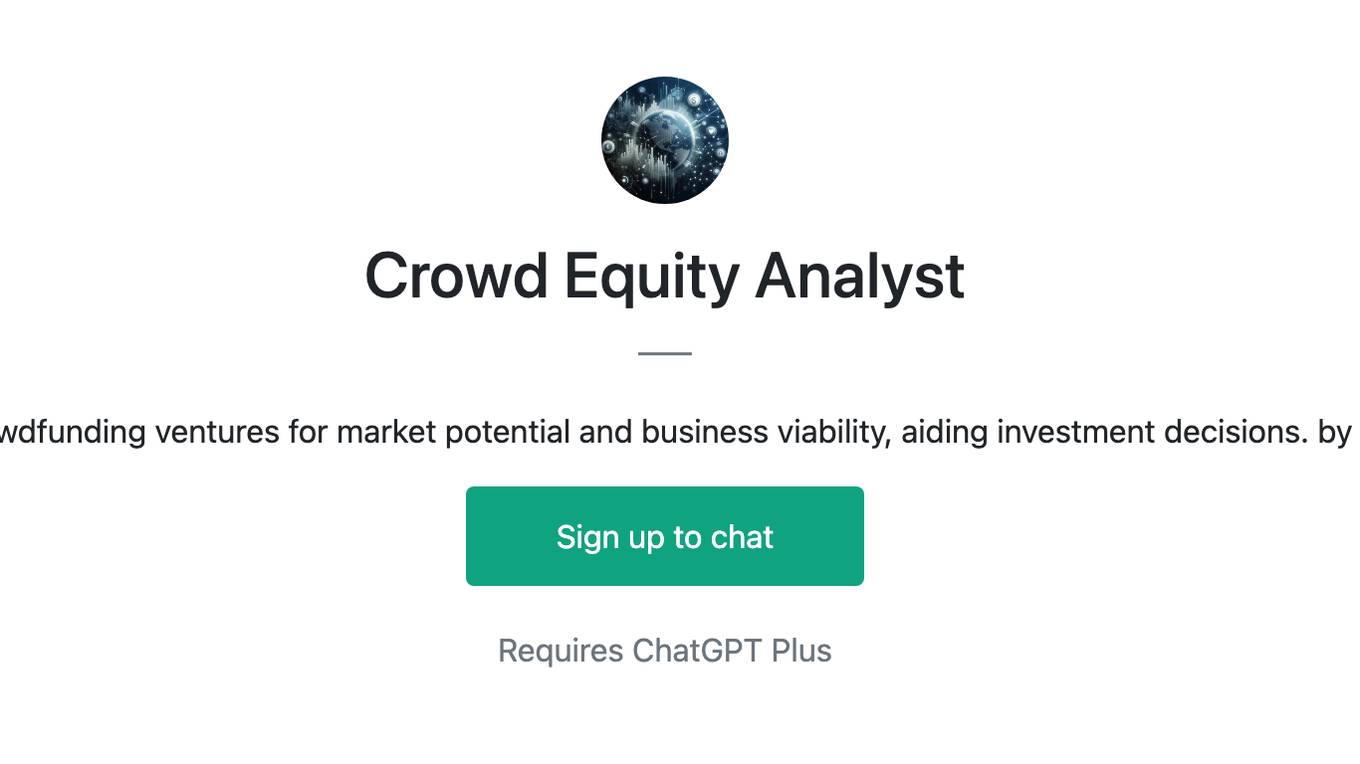 Crowd Equity Analyst Screenshot