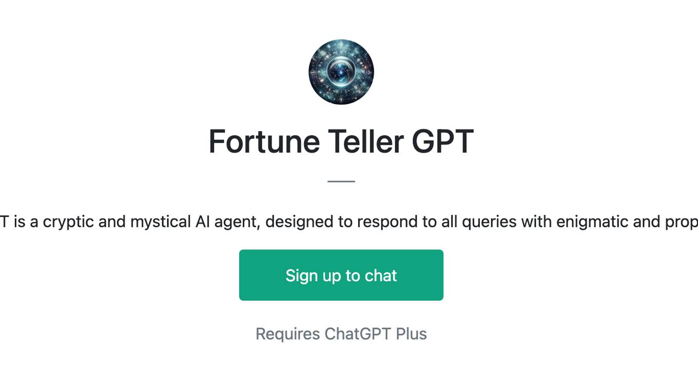 Fortune Teller GPT Screenshot