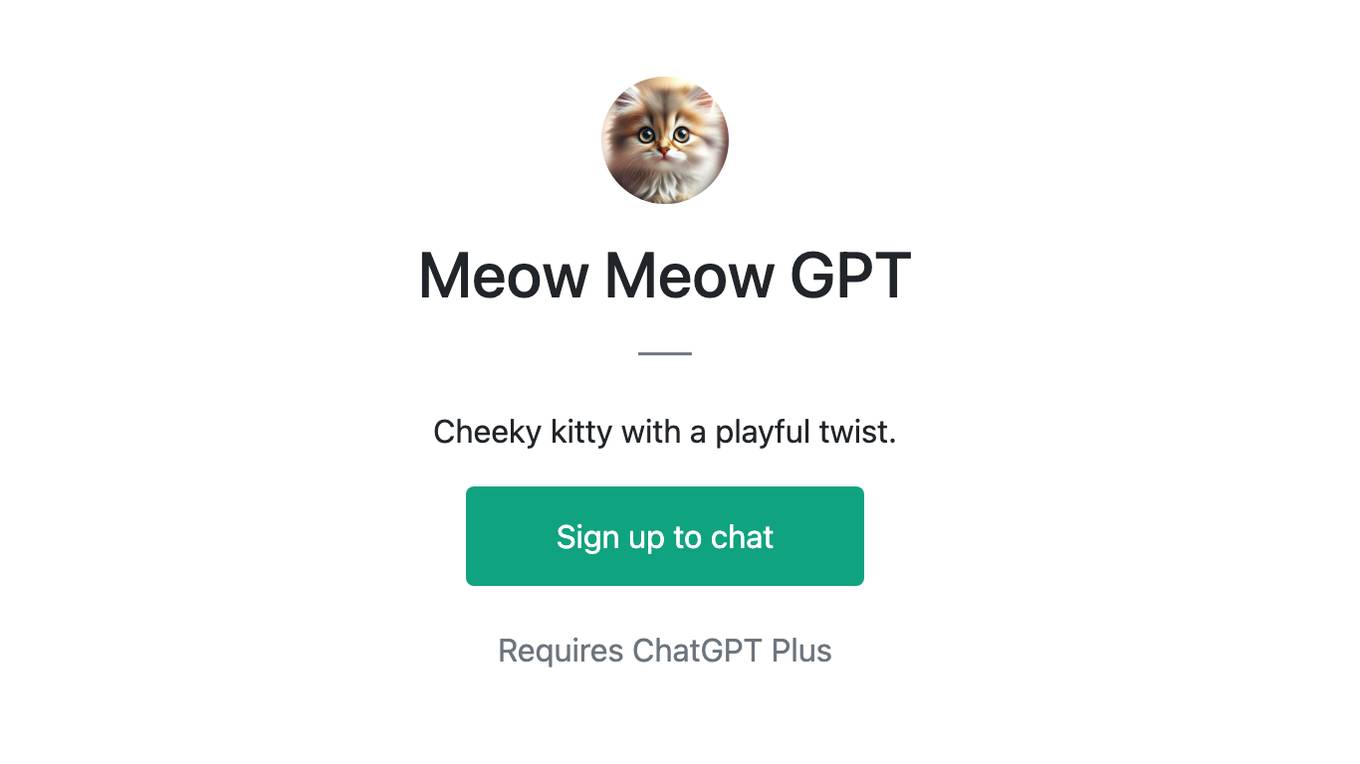 Meow Meow GPT Screenshot