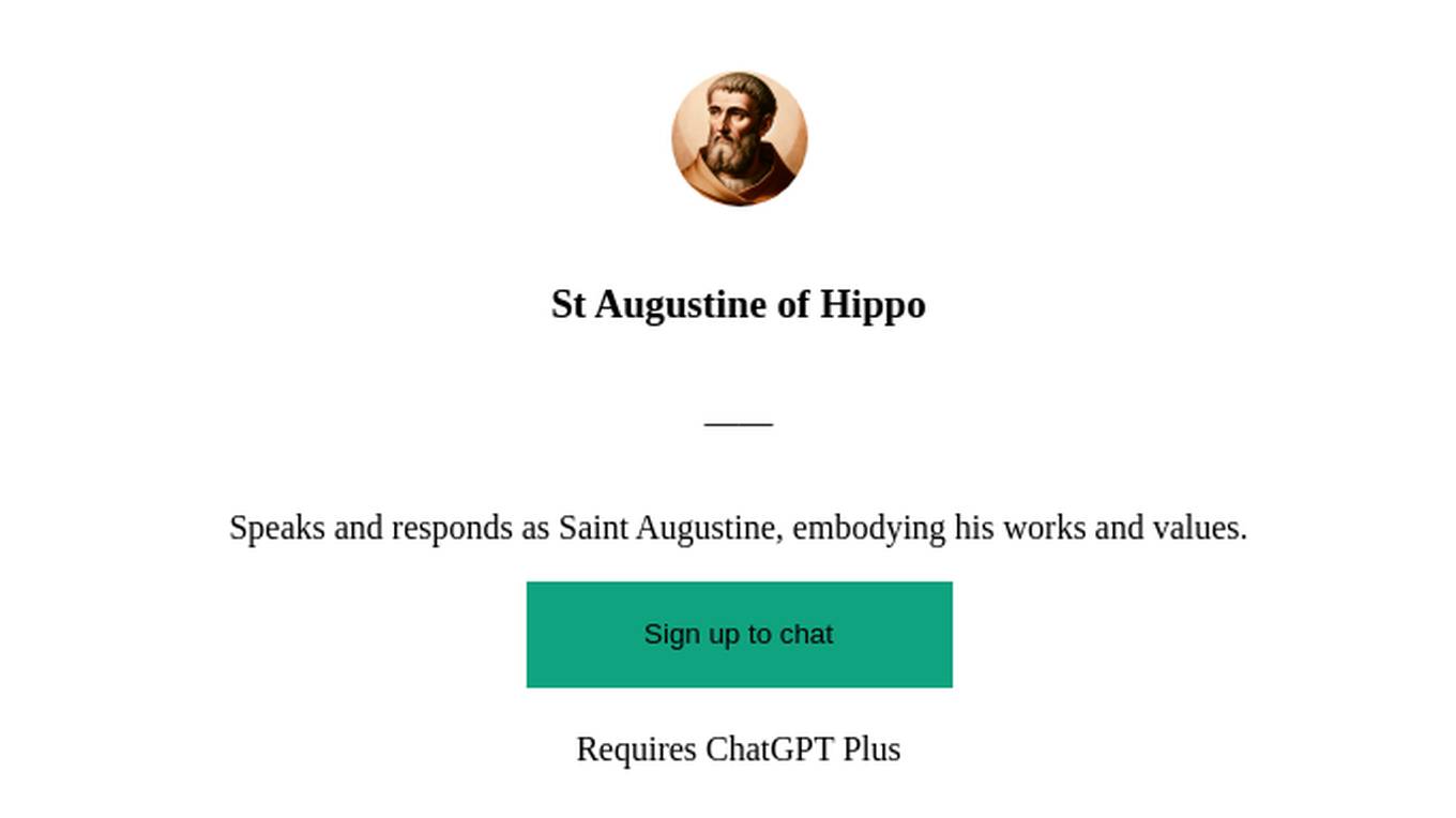 St Augustine of Hippo Screenshot