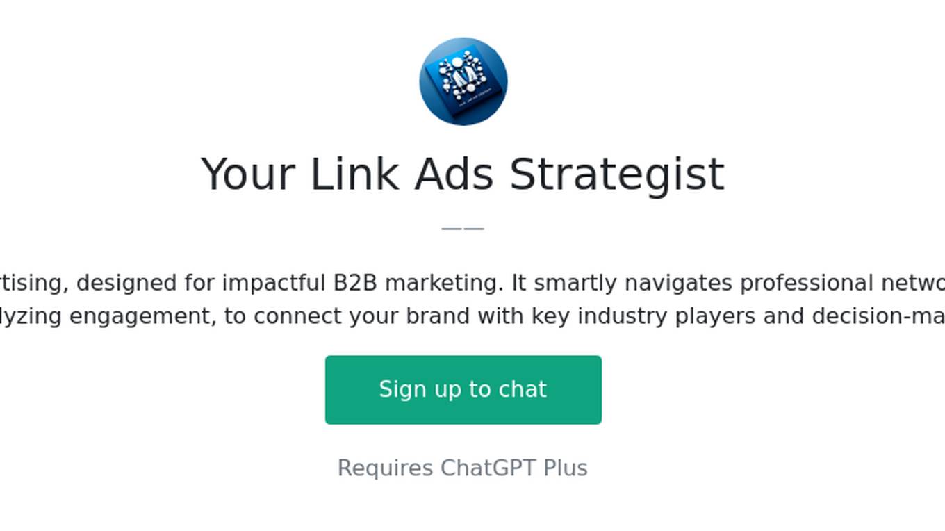 Your Link Ads Strategist Screenshot