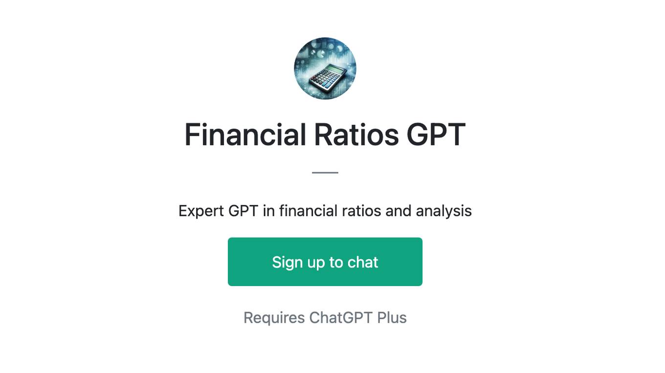 Financial Ratios GPT Screenshot