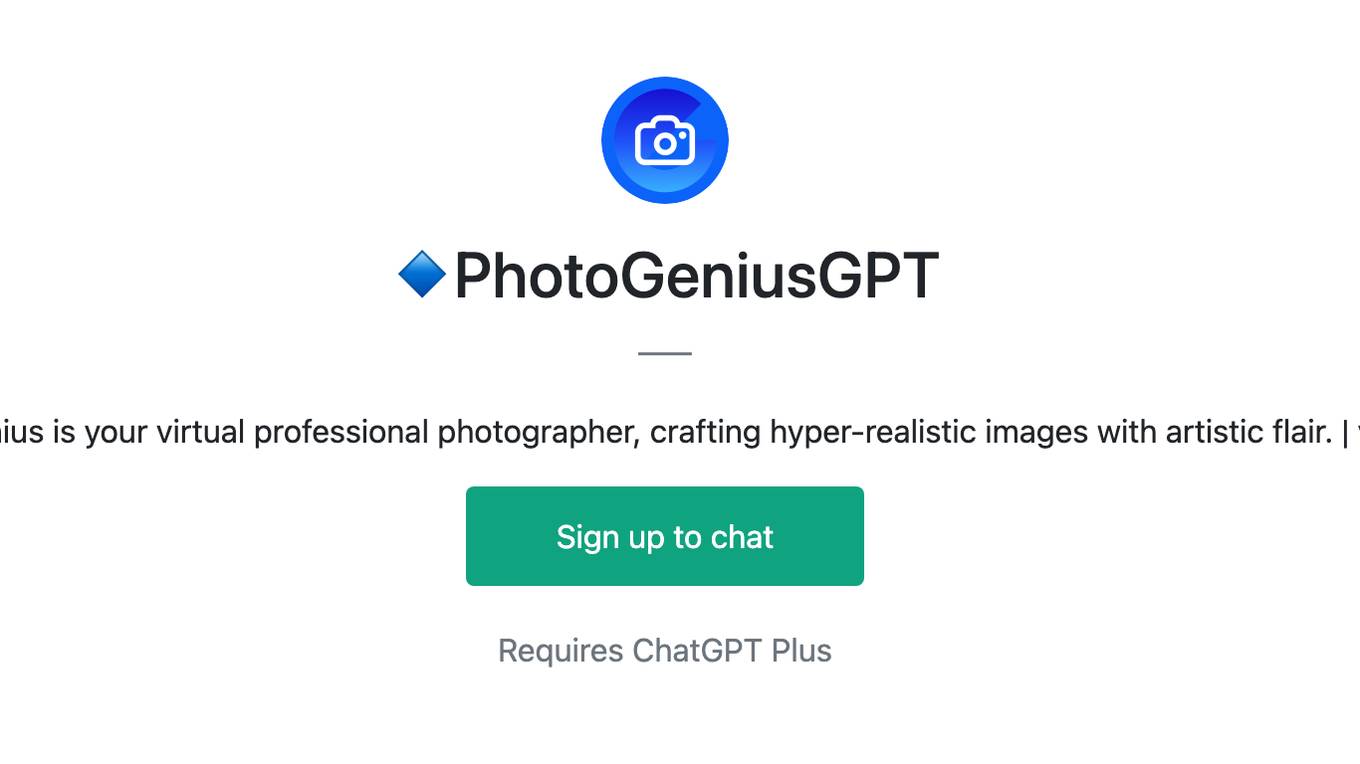 🔹PhotoGeniusGPT Screenshot