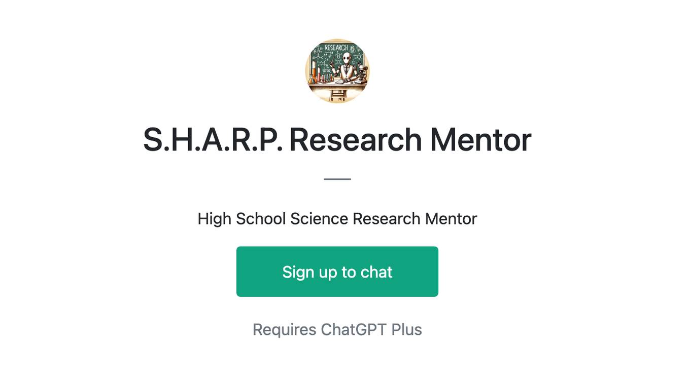 S.H.A.R.P.  Research Mentor Screenshot