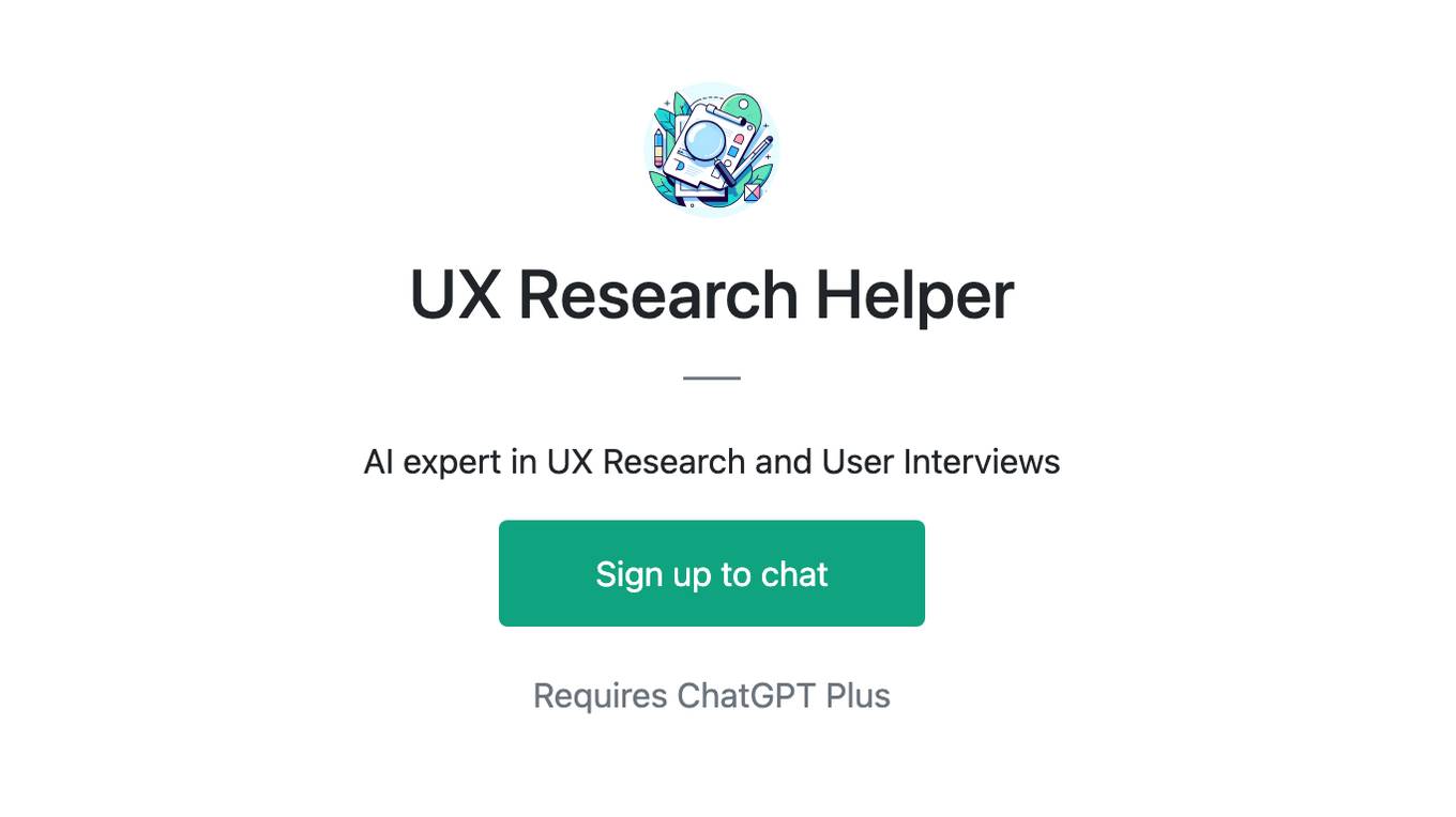 UX Research Helper Screenshot