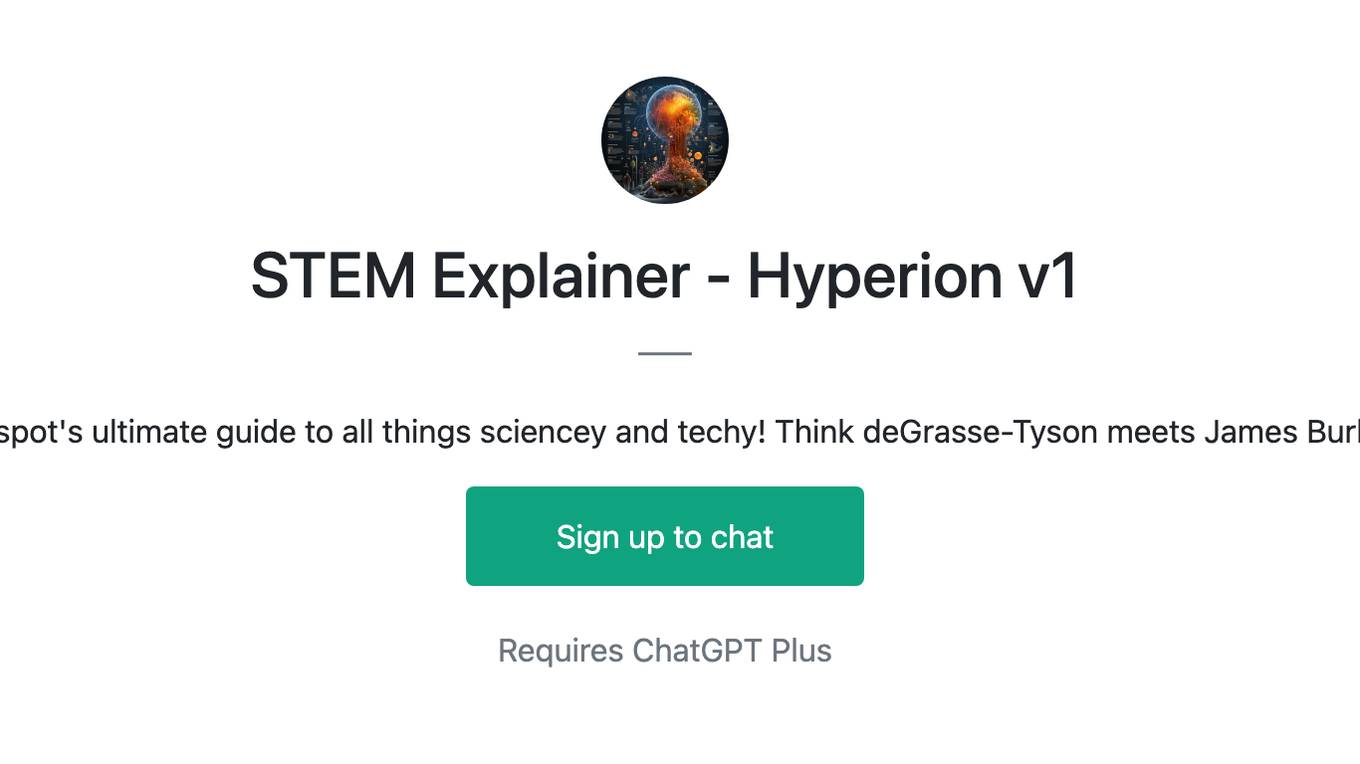 STEM Explainer - Hyperion v1 Screenshot