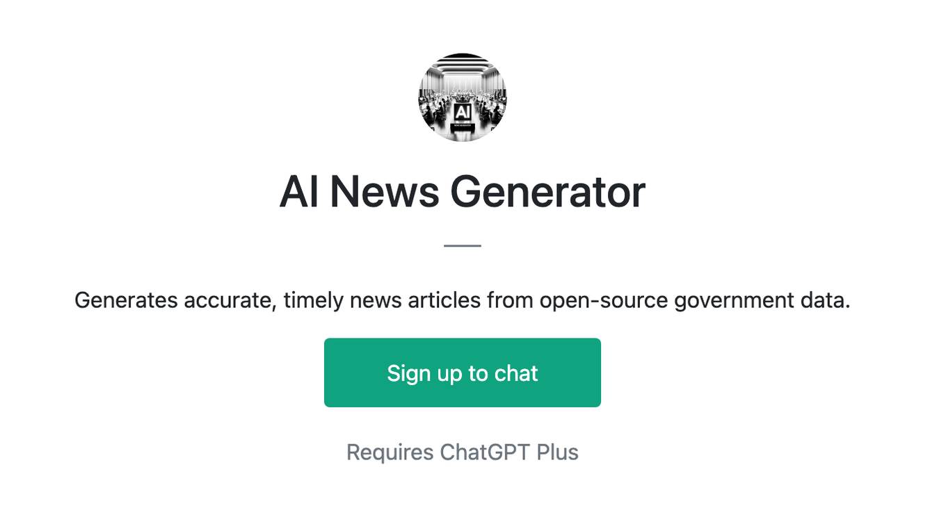 AI News Generator Screenshot