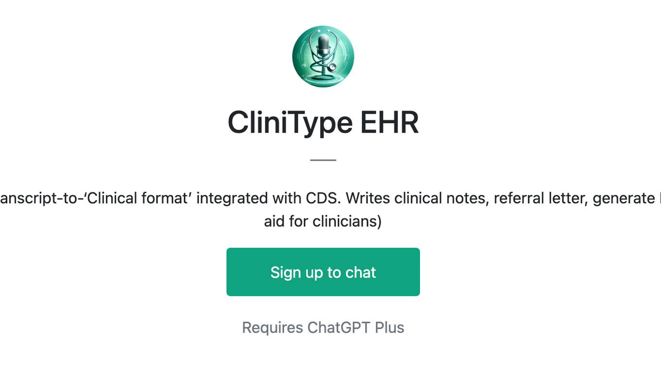 CliniType EHR Screenshot