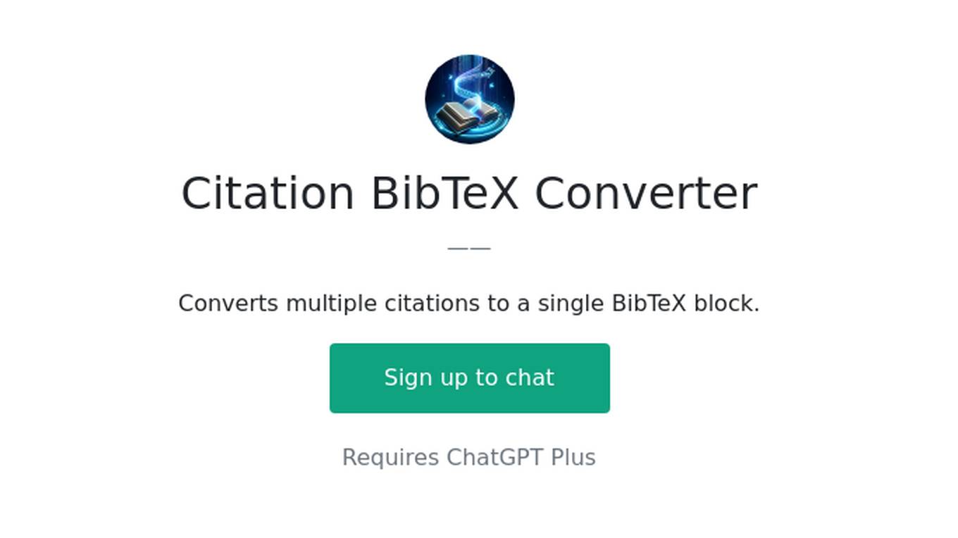 Citation BibTeX Converter Screenshot