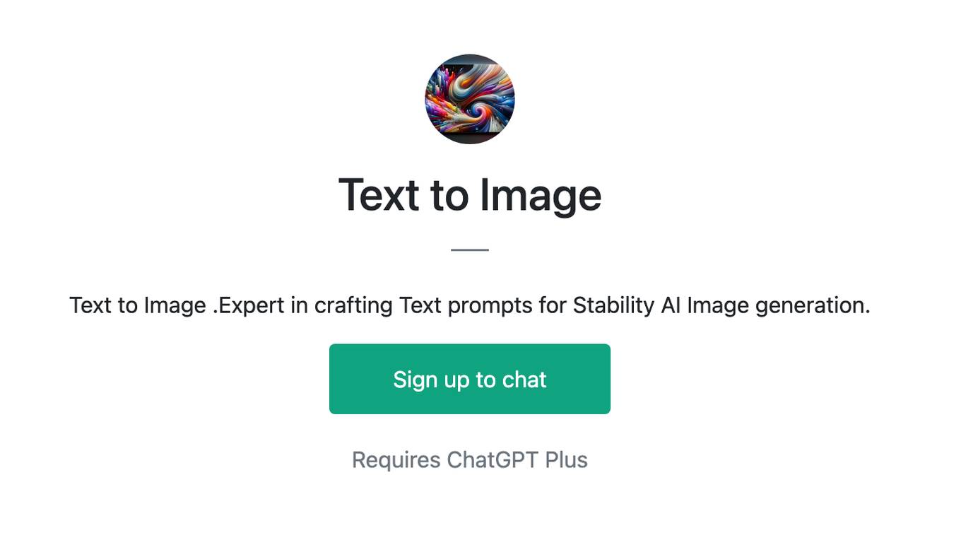 Text to Image Screenshot