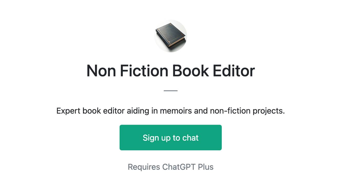 Non Fiction Book Editor Screenshot