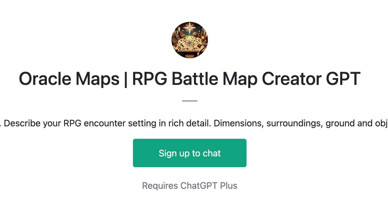 Oracle Maps | RPG Battle Map Creator GPT Screenshot