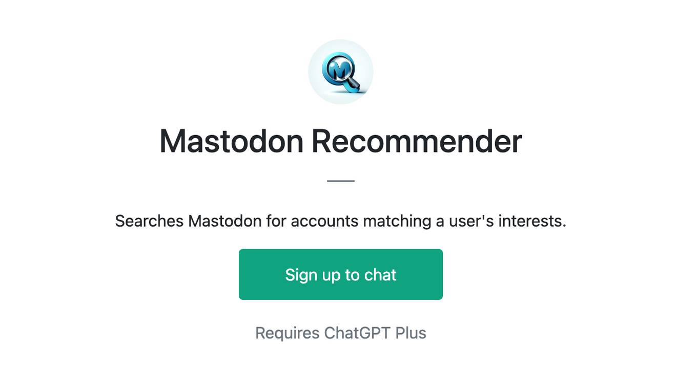 Mastodon Recommender Screenshot