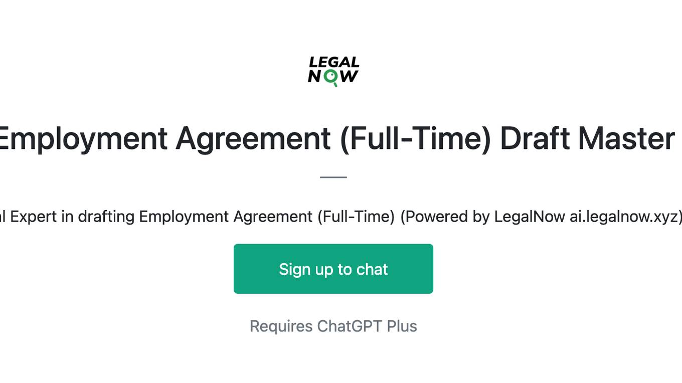 Employment Agreement (Full-Time) Draft Master Screenshot