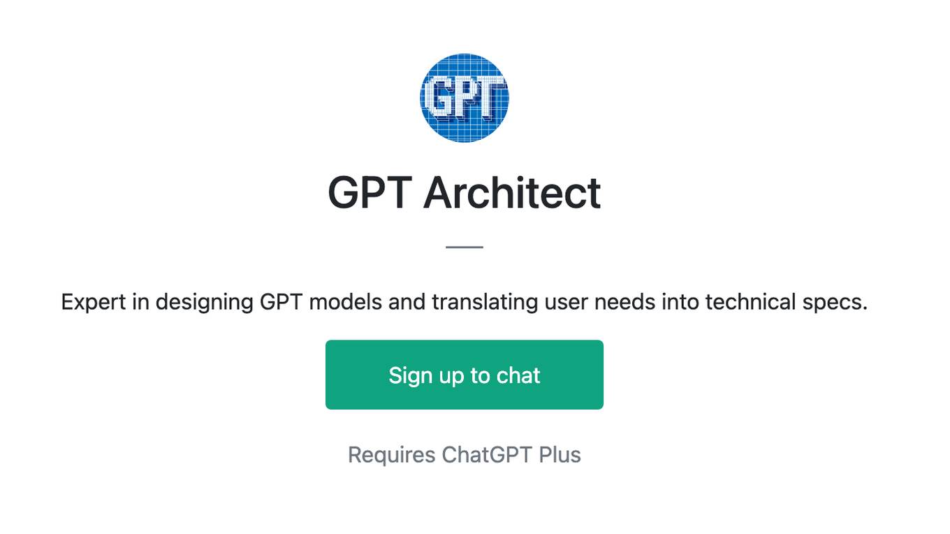 GPT Architect Screenshot