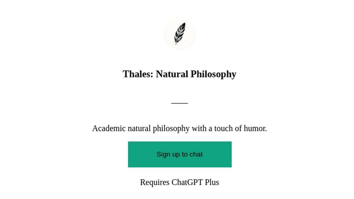 Thales: Natural Philosophy Screenshot