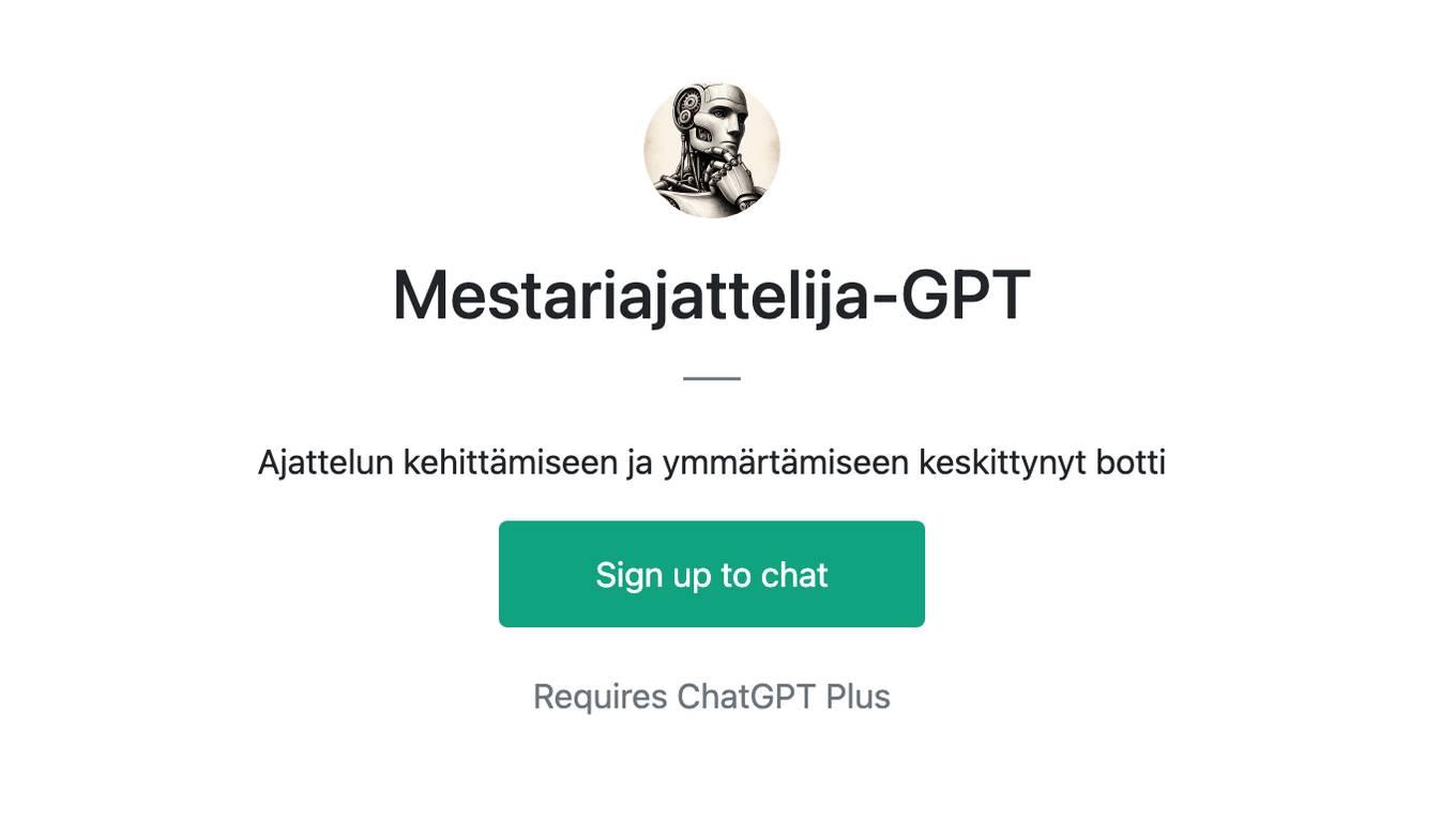 Mestariajattelija-GPT Screenshot