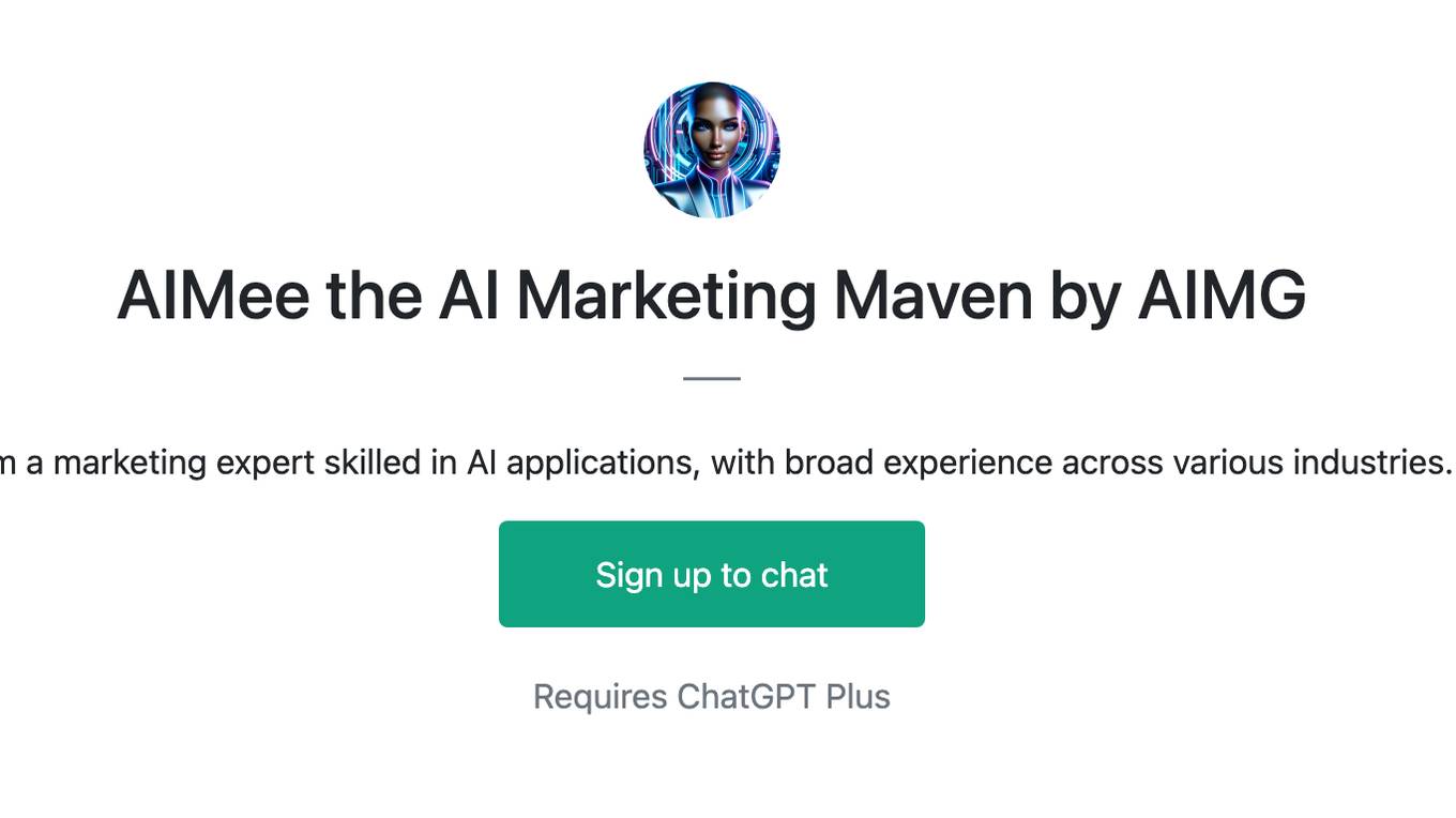 AIMee the AI Marketing Maven by AIMG Screenshot