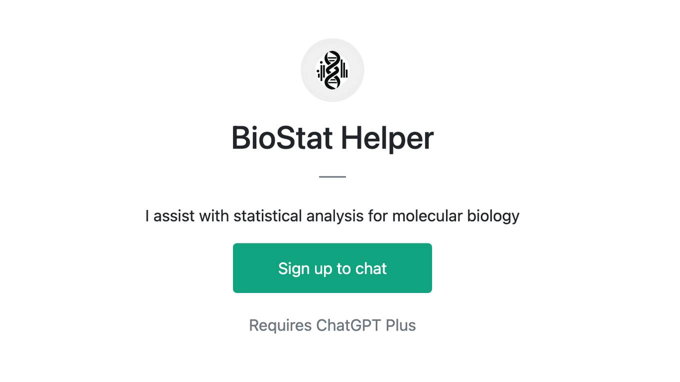 BioStat Helper Screenshot