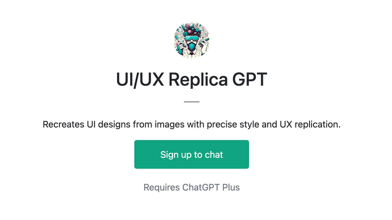 UI/UX Replica GPT Screenshot