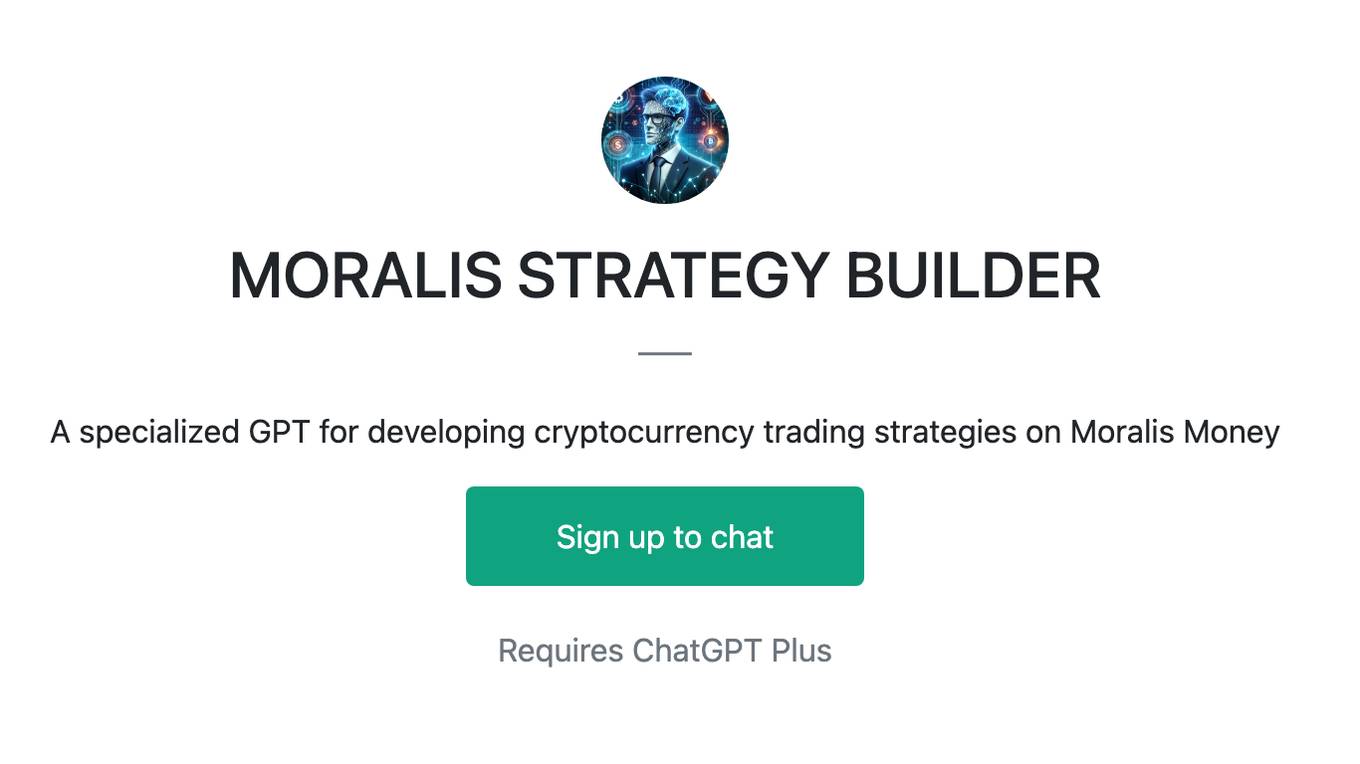 MORALIS STRATEGY BUILDER Screenshot