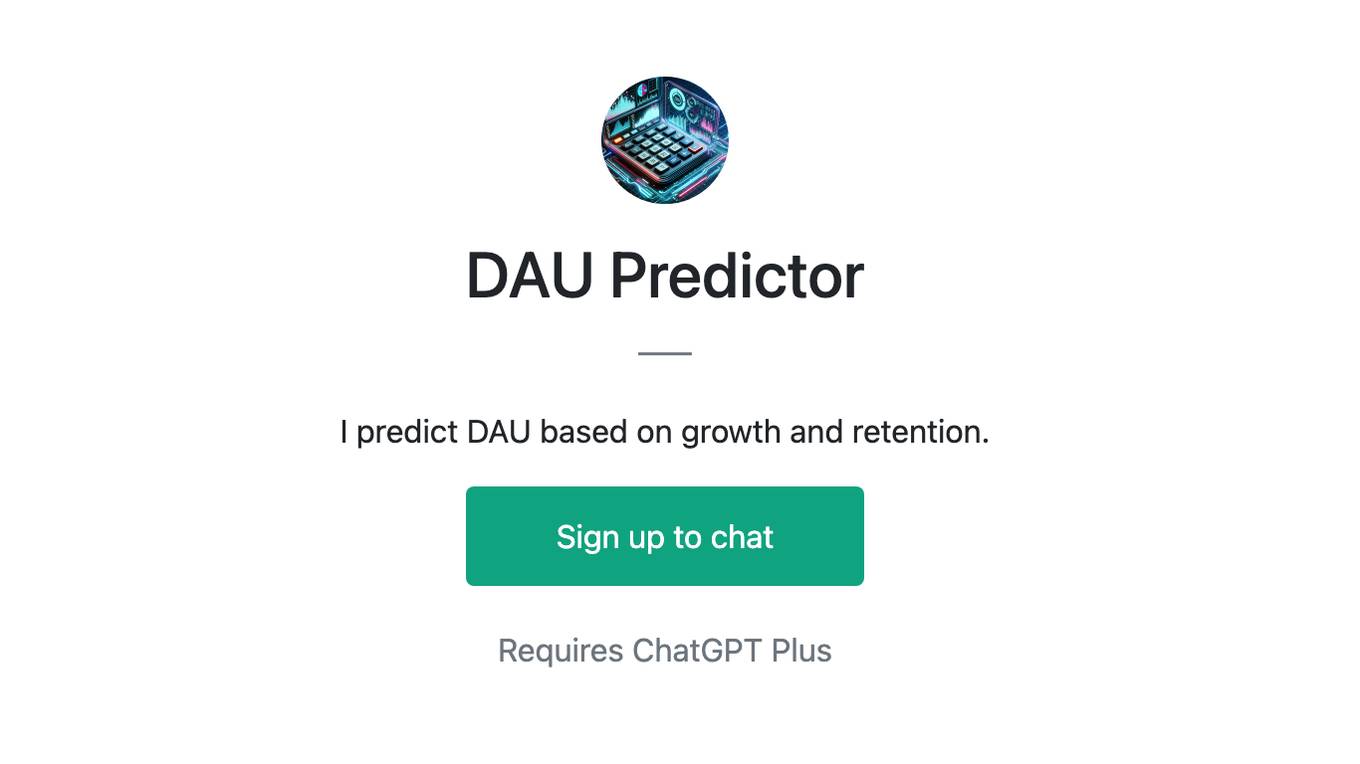 DAU Predictor Screenshot