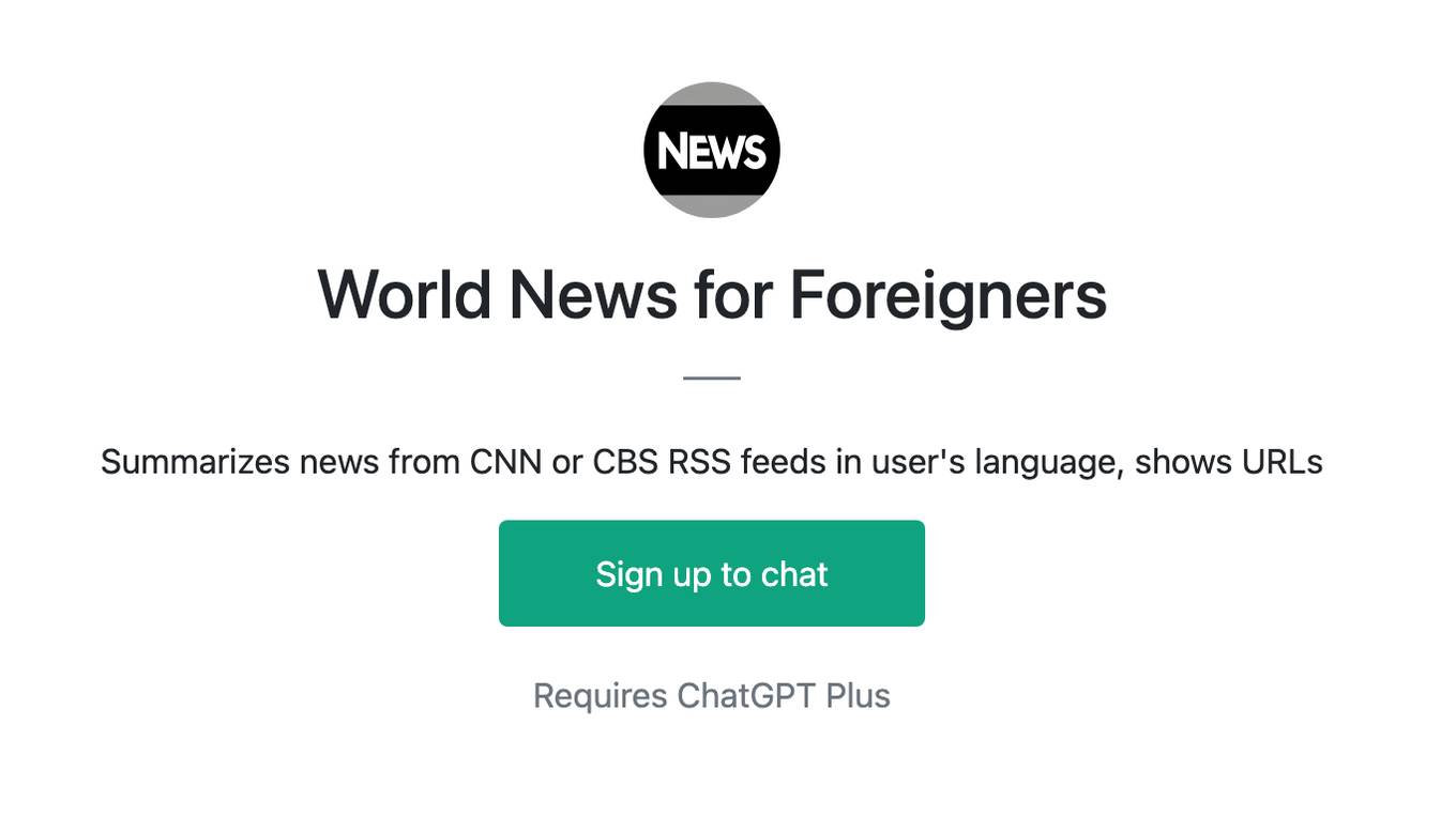 World News for Foreigners Screenshot