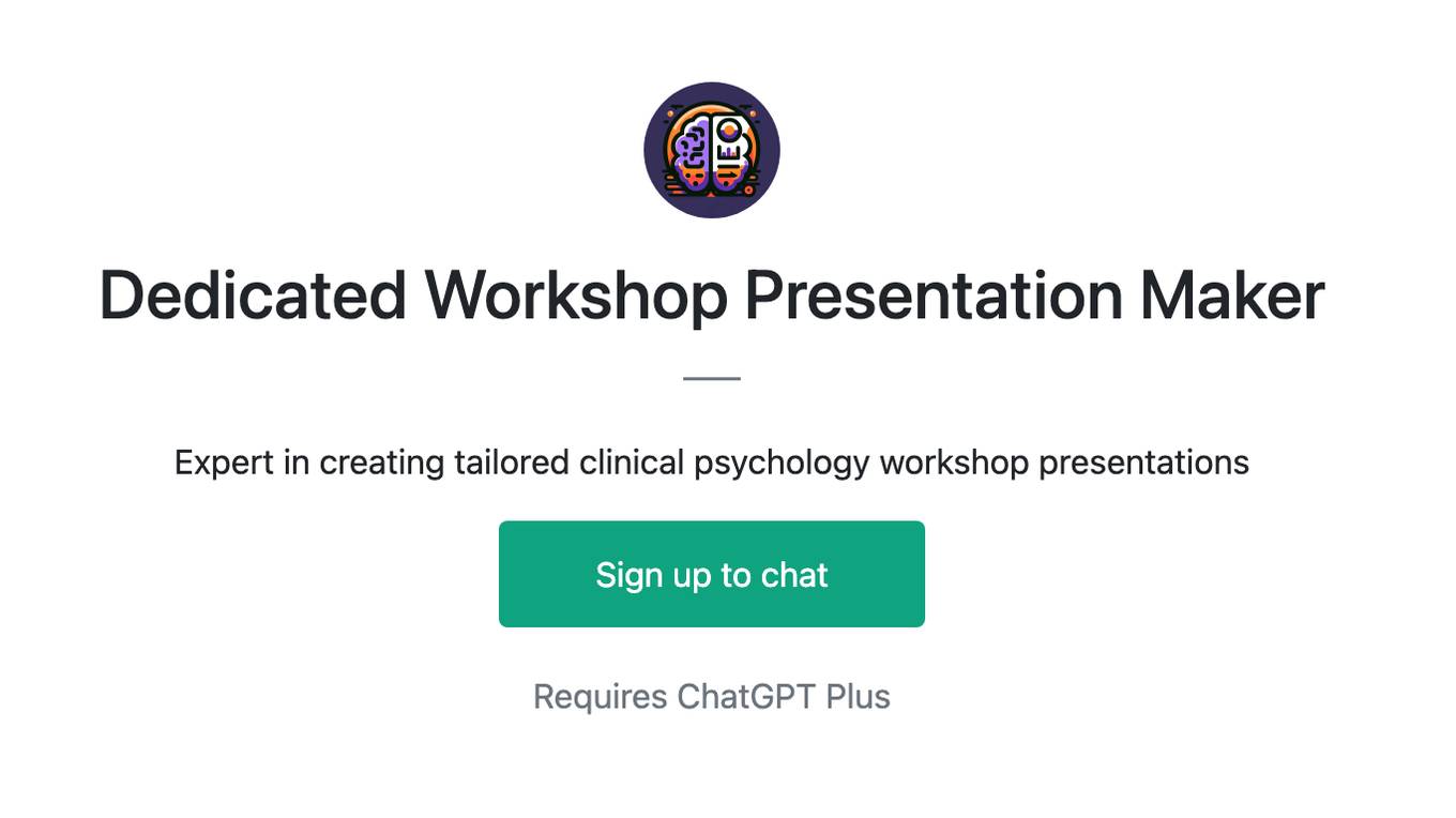 Dedicated Workshop Presentation Maker Screenshot