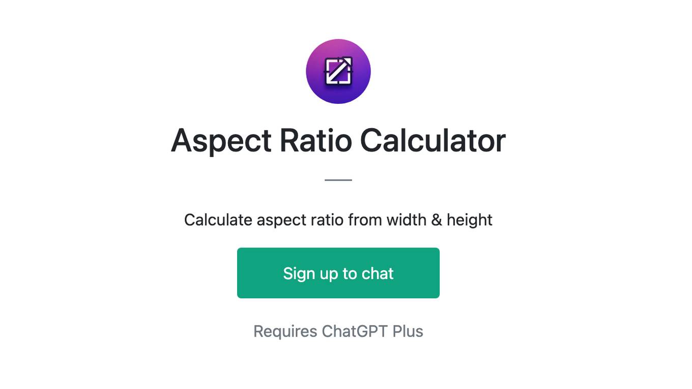 Aspect Ratio Calculator Screenshot