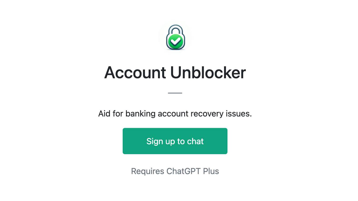 Account Unblocker Screenshot