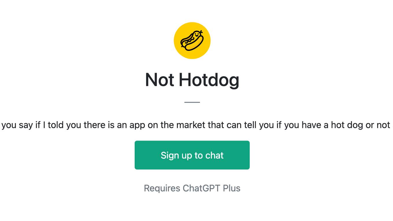 Not Hotdog Screenshot