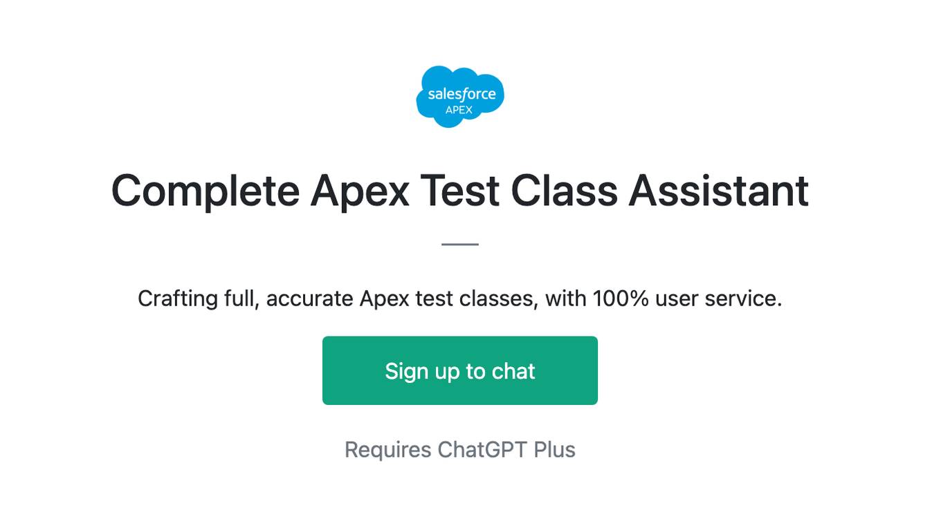 Complete Apex Test Class Assistant Screenshot