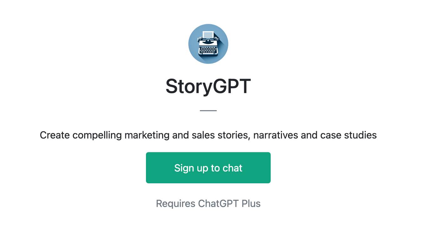 StoryGPT Screenshot