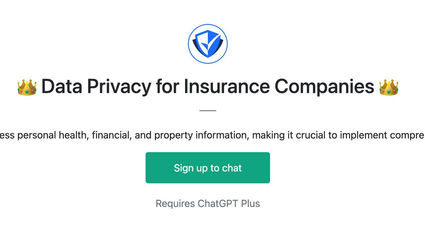 👑 Data Privacy for Insurance Companies 👑 Screenshot