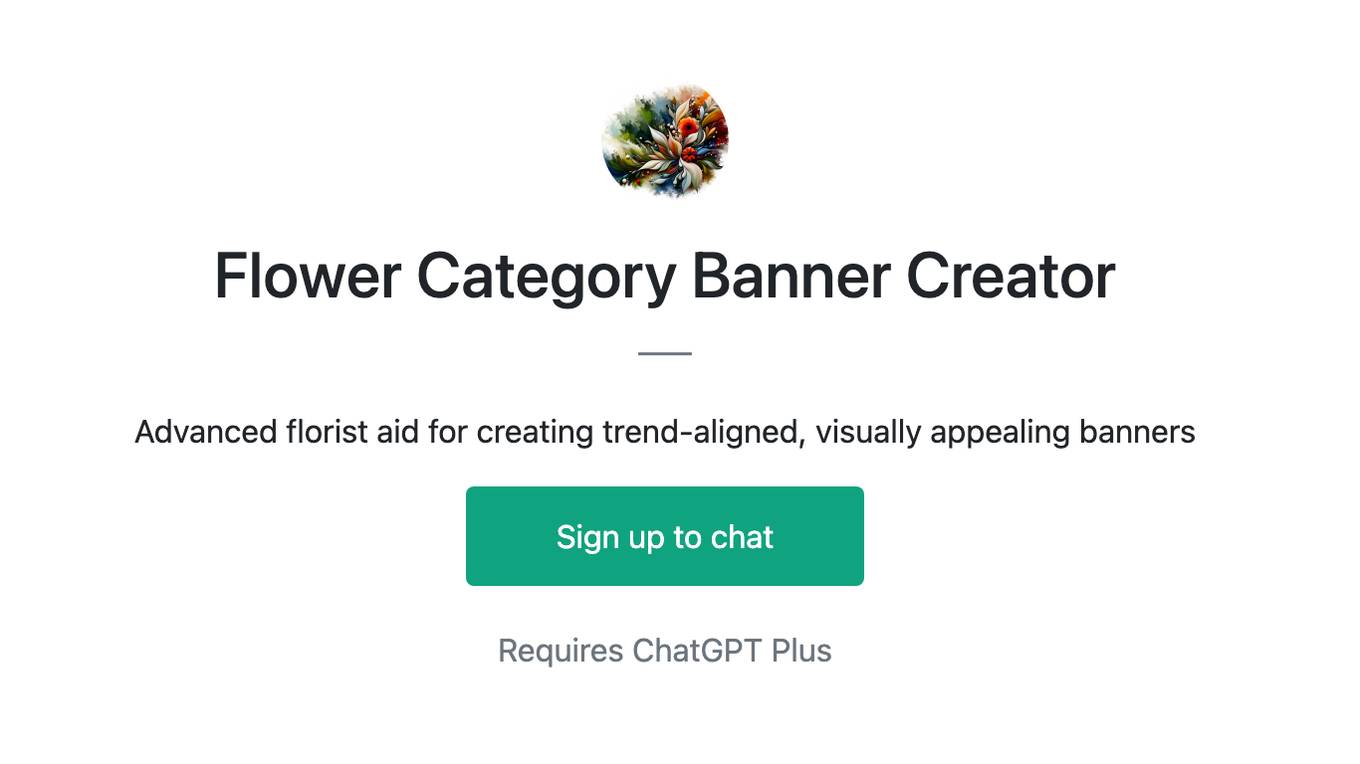 Flower Category Banner Creator Screenshot